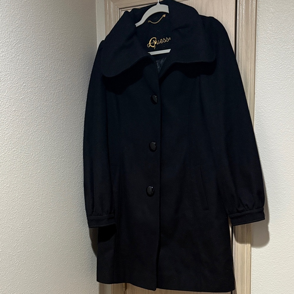 2 coats! Limited time- Guess Women's Black Coat & Brown Old Navy Wool coats